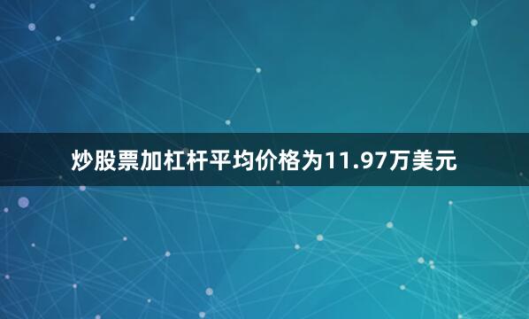 炒股票加杠杆平均价格为11.97万美元
